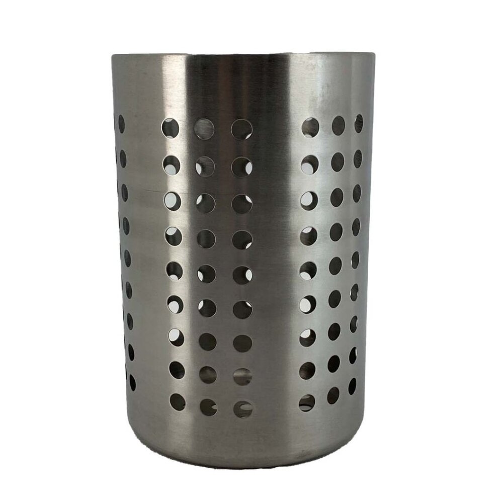 IKEA | ORDNING Stainless Utensil Holder | Kitchen Storage | Perforated | 7 Inch